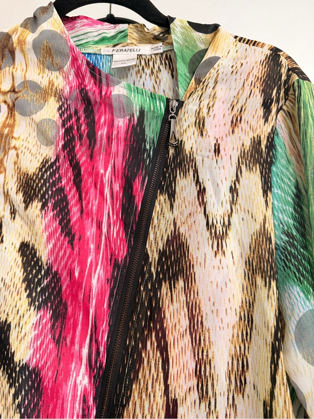 Multi-Color Printed Chiffon Tunic Top - Picture 5 of 7